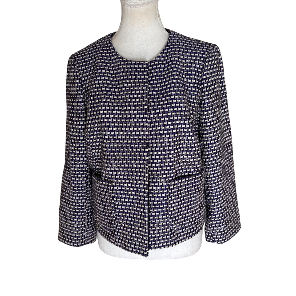 J‎ CREW Tweed Silk Blend Jacket Size 10